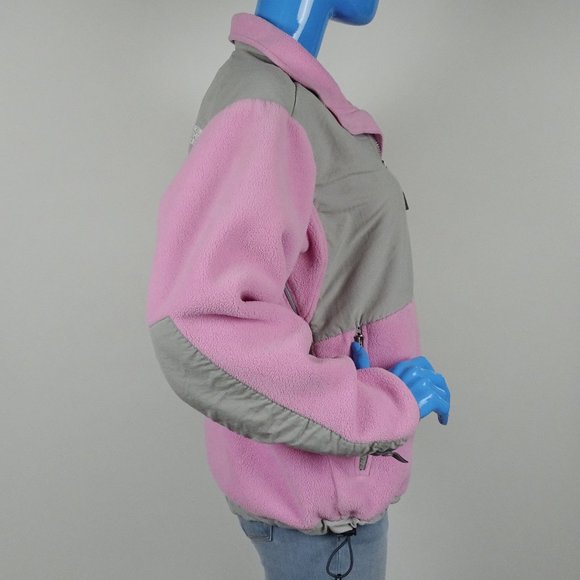 The North Face Womens M 8 10 Retro Denali Pink Gray Fleece Jacket Polartec 300 - Picture 5 of 8